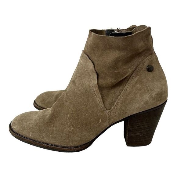 Paul Green Womens Size UK 6 US 8.5 Taupe Suede Ankle Boot Bootie - Picture 4 of 8